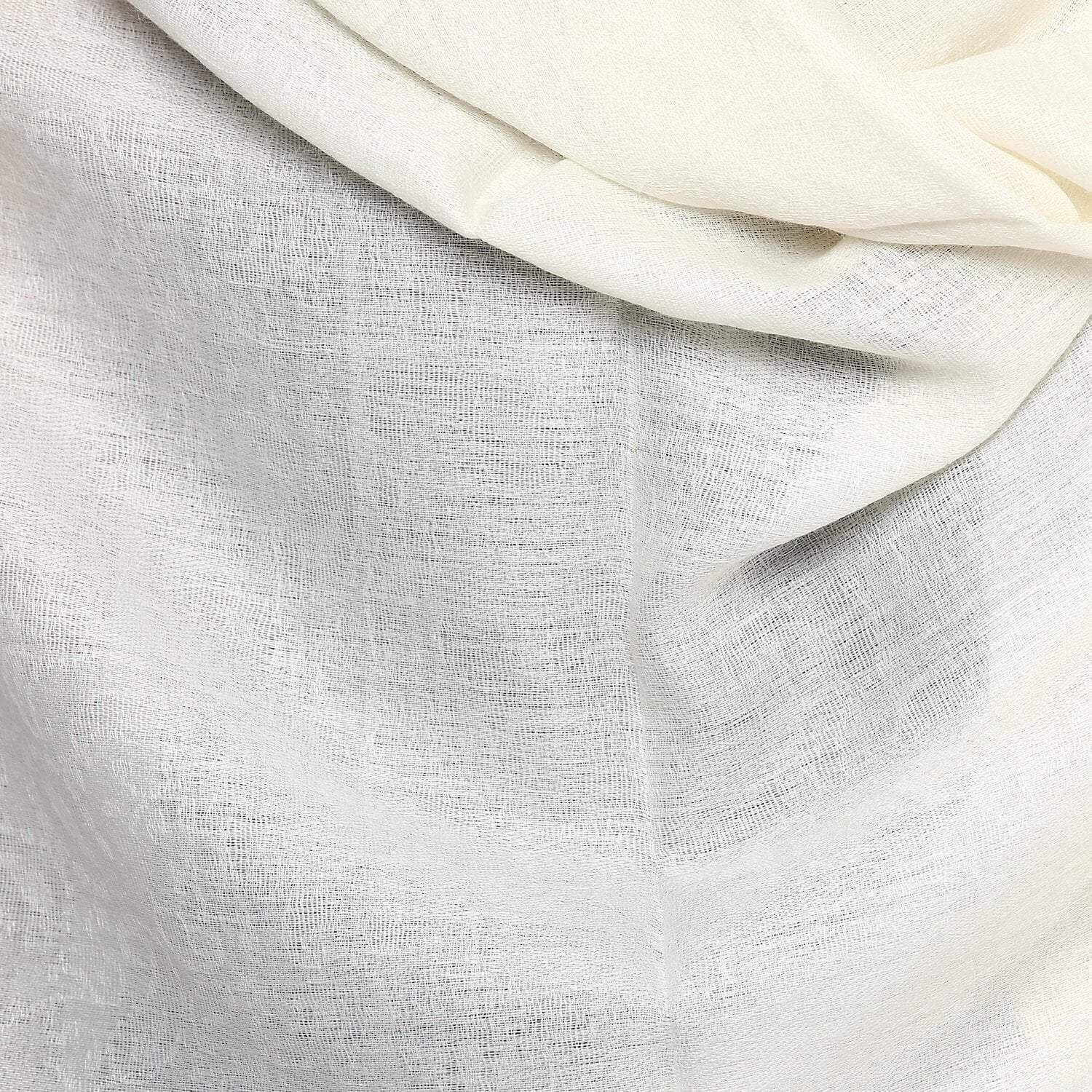 Pashtush Womens Scarf, Stole Jacquard, Paisley, White - Image 4