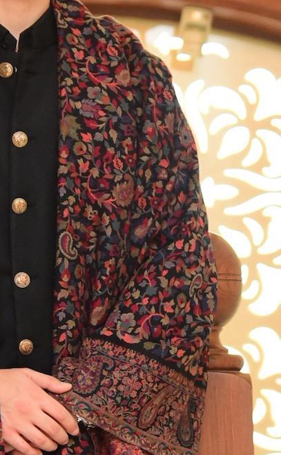 Pashtush Mens Ethnic Shawl, Mens Lohi , Full Size, Fine Wool - Image 5