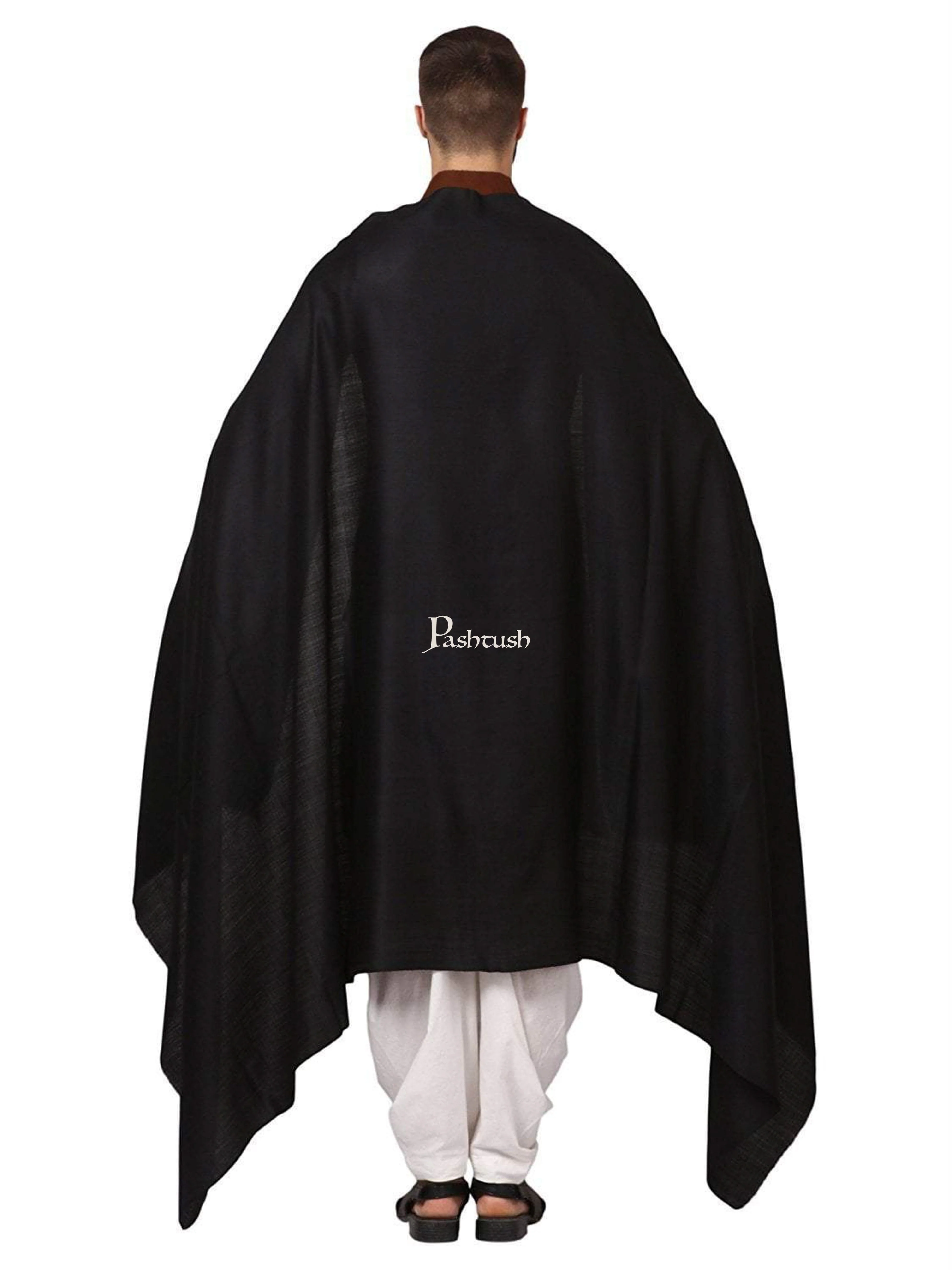 Pashtush Mens Thick Count Blended Wool Shawl, Mens Lohi (Full Size) - Image 4