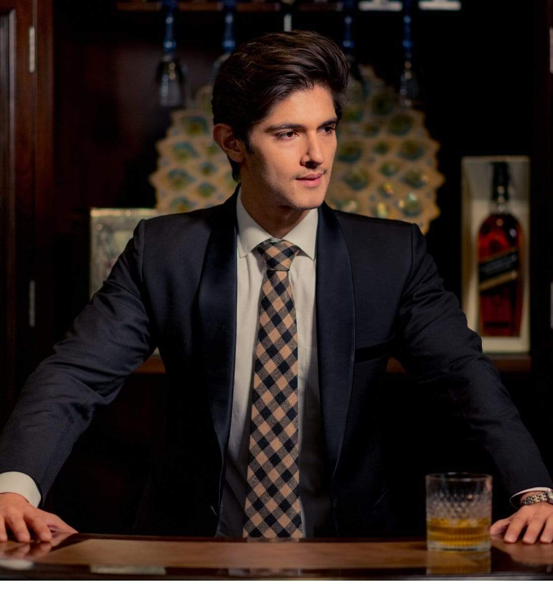 Pashtush Mens  Necktie, Soft And Luxurious, Checkered Design, Extra Fine Ties For Men, Free Size - Image 3