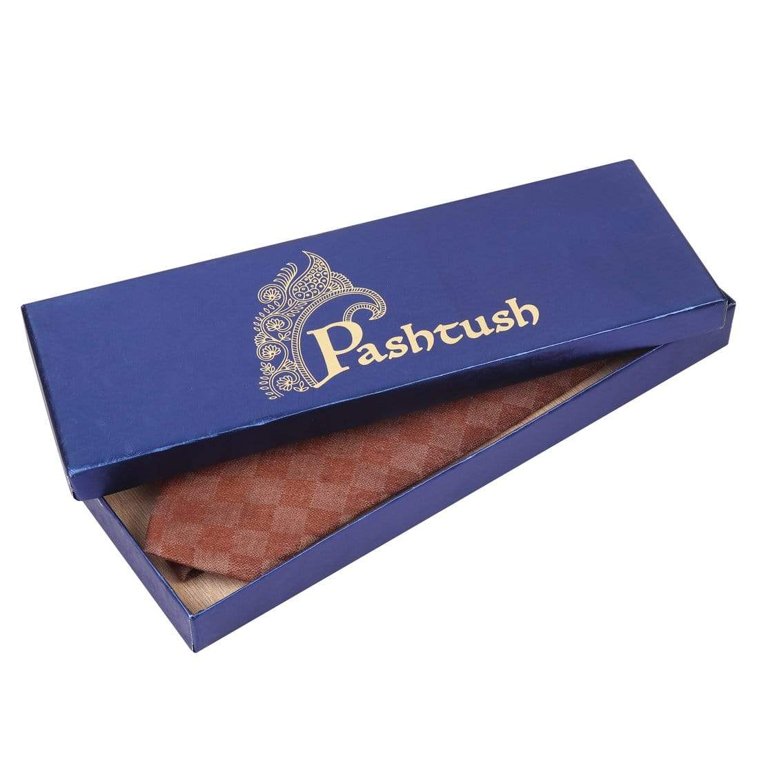 Pashtush Mens Extra Fine Wool Tie, Premium Necktie For Gentlemen - Coffee Colour - Image 6