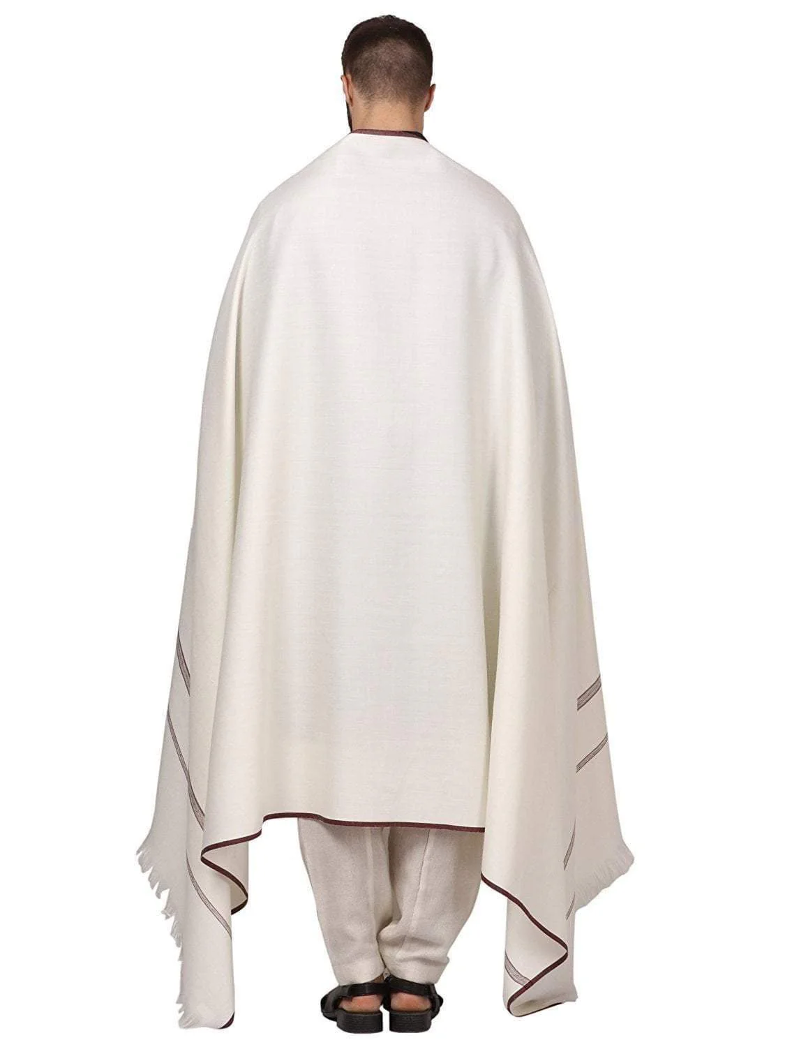 Pashtush Mens Thick Shawl Gents Lohi Woven Kinauri Design Full Mens Size. - Image 4
