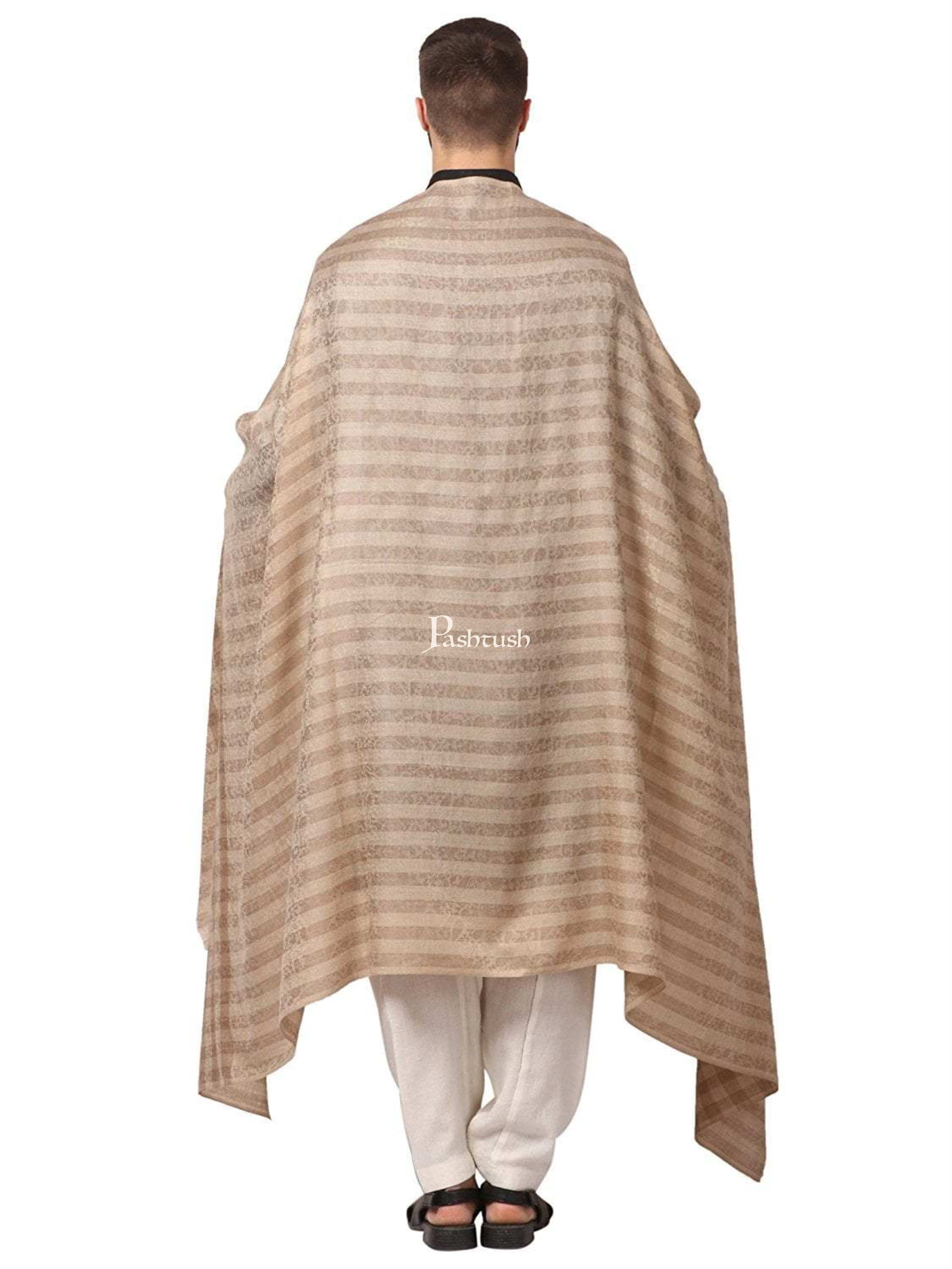 Pashtush Mens Fine Wool Shawl, Checks, Extra Soft And Warm - Image 5