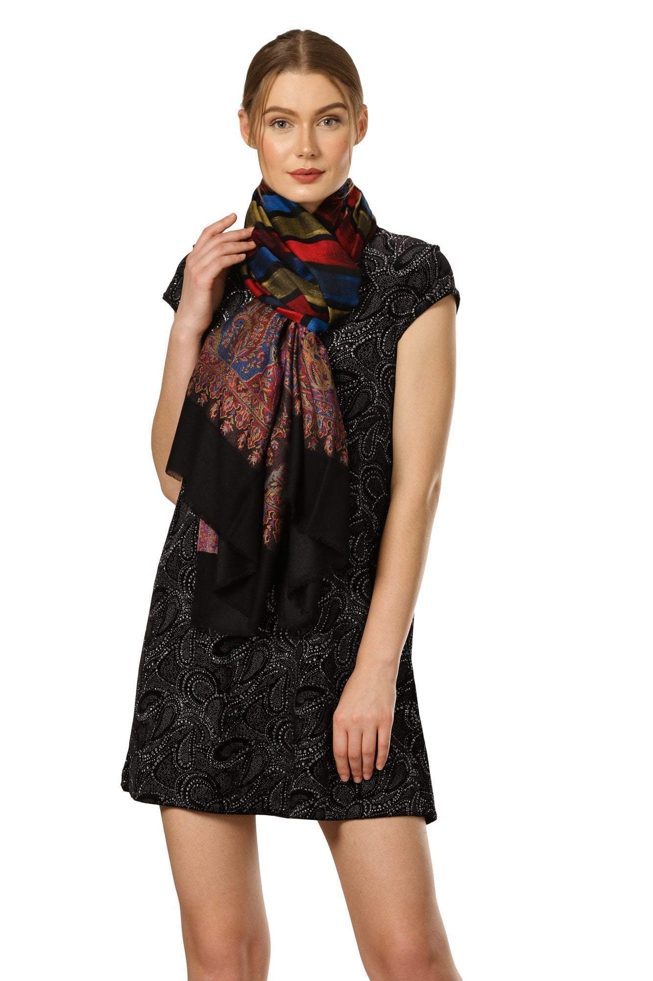 Pashtush Women Striped Soft Ultra Bamboo Stole Party Starter - Image 3