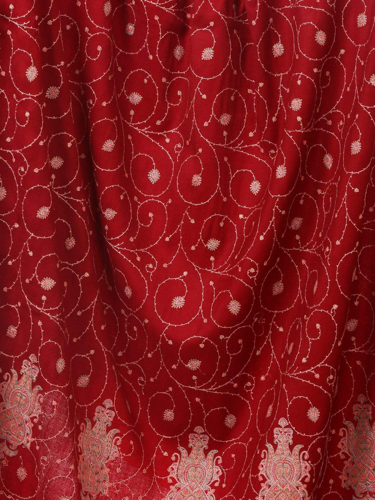 Pashtush Womens Embroidery Shawl, Jaal Design, Silk Thread Needlework - Image 6