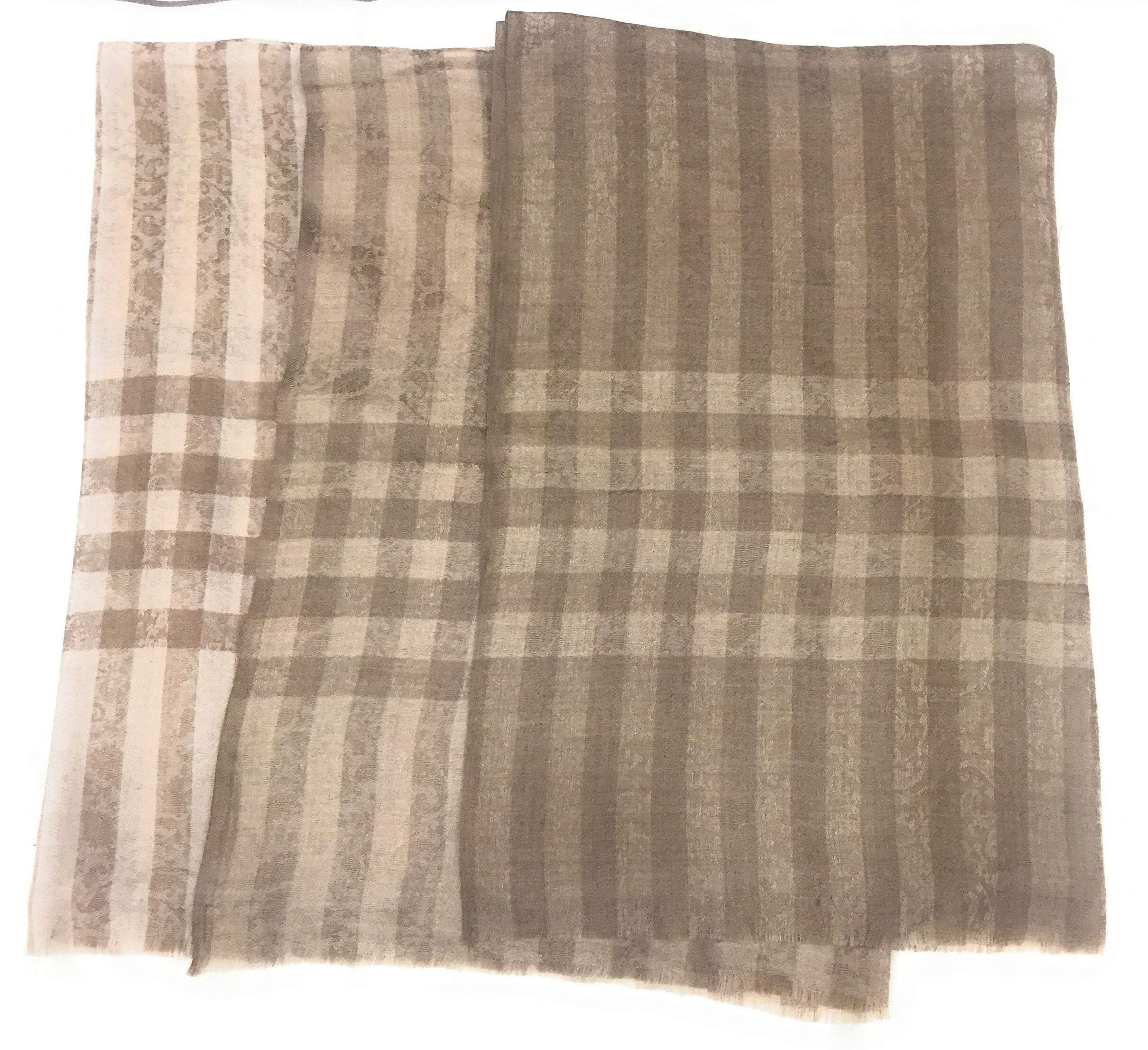Pashtush Womens Luxury Wool Check Scarf, Soft Wool Reversible Scarf Stole, Extra-Fine - Image 8
