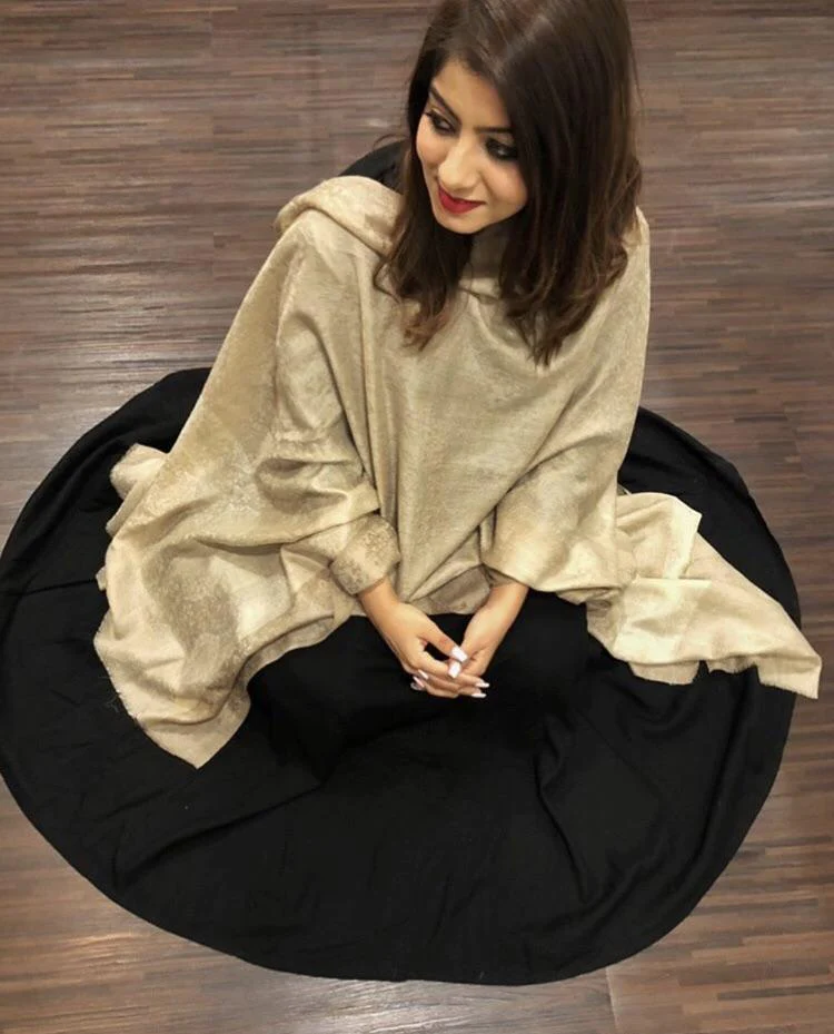 Pashtush Women'S Reversible Stole, With Paiseley Weave, (Neutral Beige Colour) - Image 4