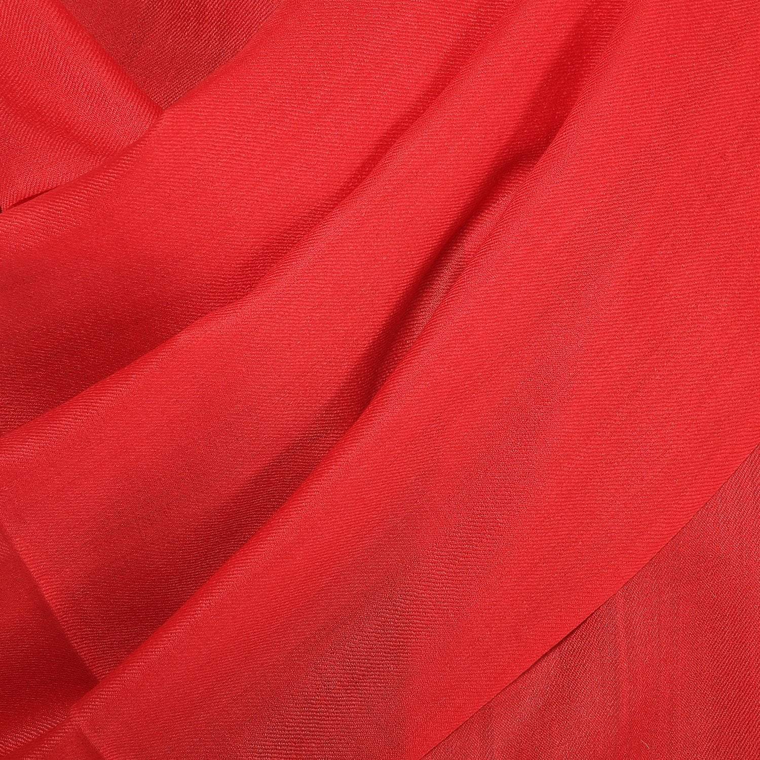 Pashtush Womens Extra Fine Wool Scarf, Stole, Scarlet Red (Solid Colour) - Image 4